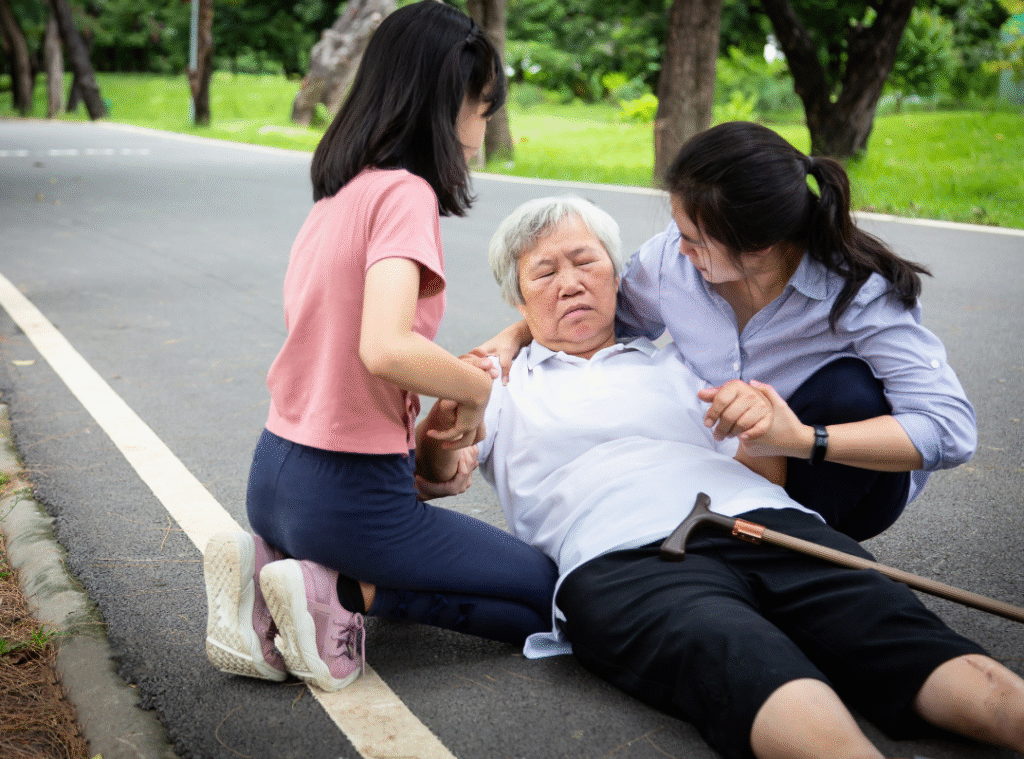 Causes of fall in elderly
